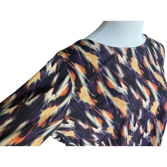 Womens New Directions Abstract Asymmetrical Top - Sz 2X - Picture 2 of 2